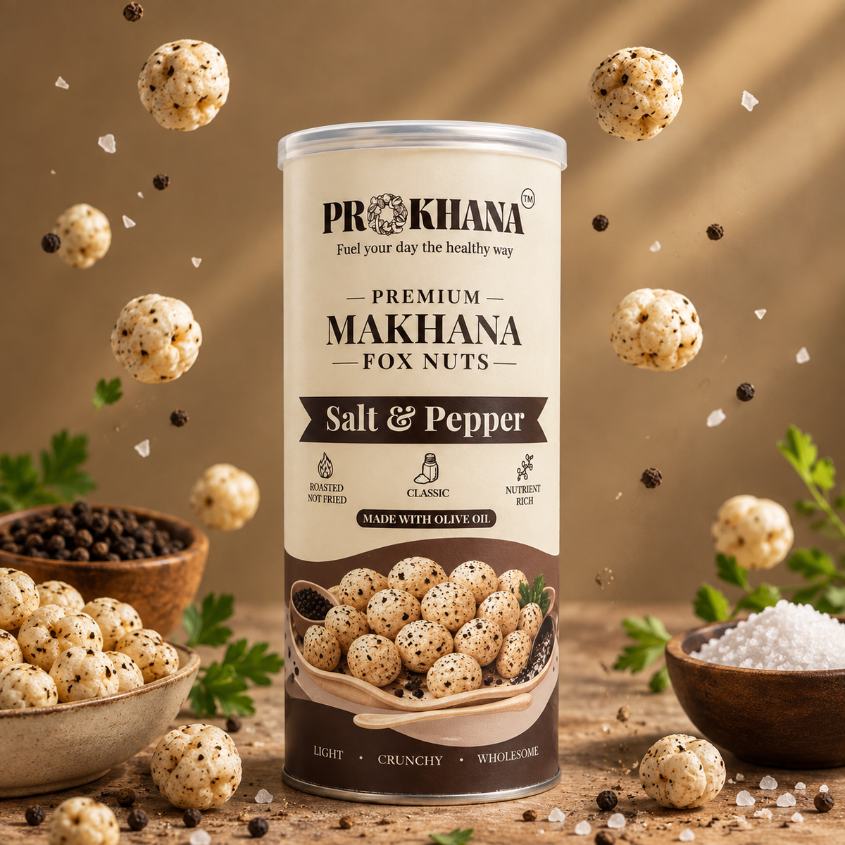 Prokhana Roasted Makhana – Salt & Pepper