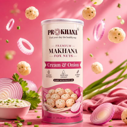 Prokhana Roasted Makhana – Cream & Onion