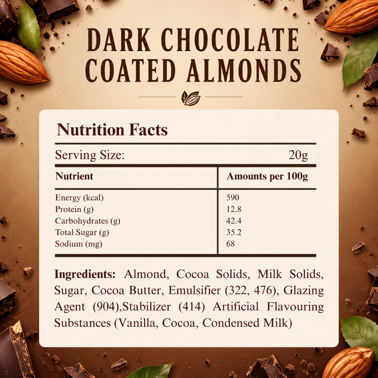 Dark Chocolate Almonds- Roasted