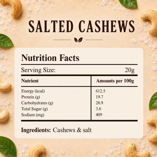 Salted Cashews- Roasted