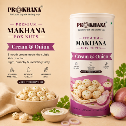 Prokhana Roasted Makhana – Cream & Onion