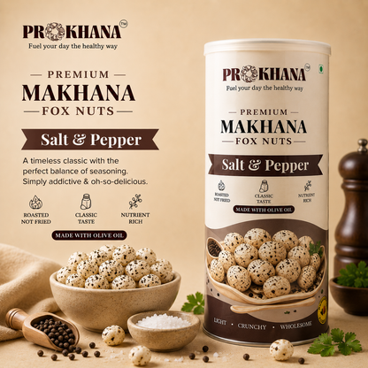 Prokhana Roasted Makhana – Salt & Pepper