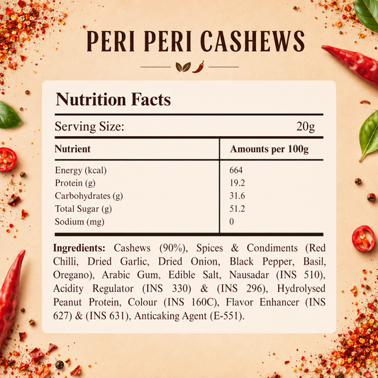 Peri Peri Cashews- Roasted