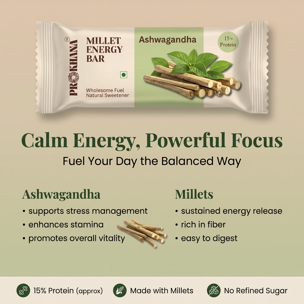 Prokhana Millet Energy Bar – Ashwagandha